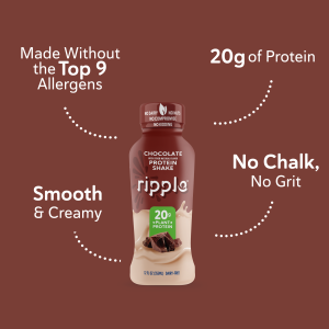 Ripple Chocolate Plant-Based Protein Shake (12-Pack)